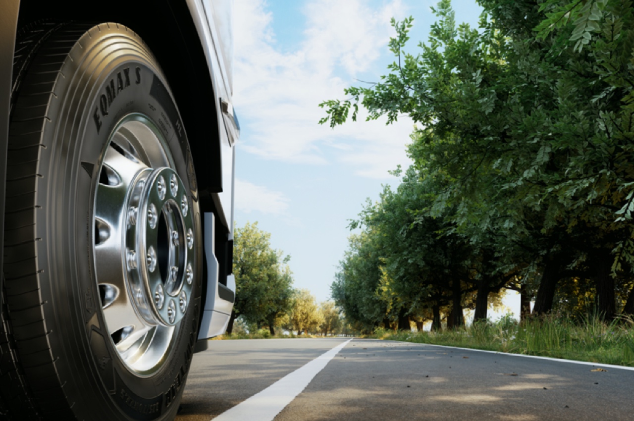 Goodyear met en avant sa nouvelle gamme de pneumatiques pour poids lourds à base de silice pour plus de durabilité. ©Goodyear