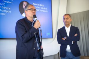 Christophe Baboin (La Poste) a défendu un mix énergétique pour décarboner 50 % des kilomètres poids lourds d’ici 2030. ©GRDF