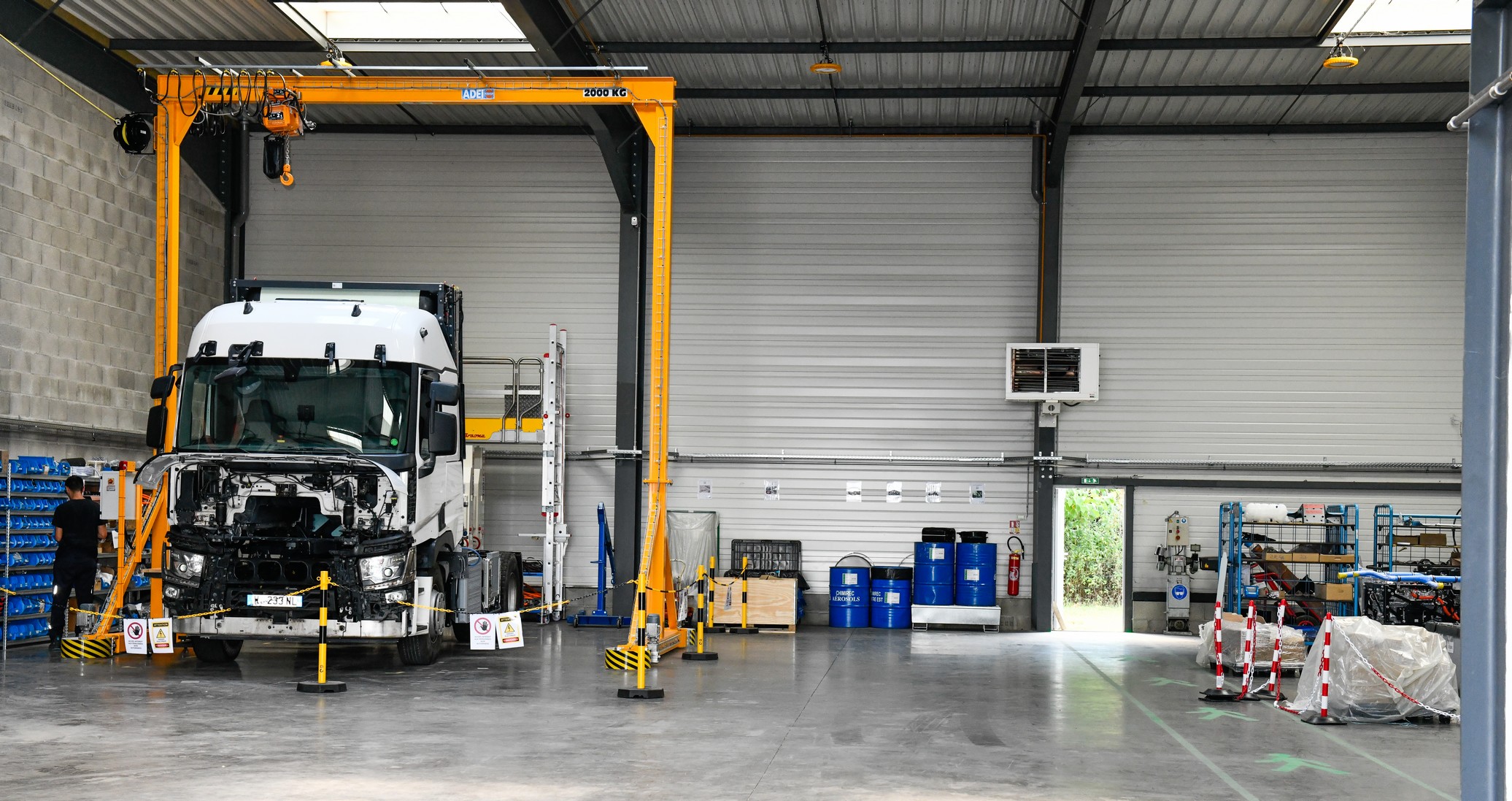Un espace de 600 m² est dédié à l'assemblage des camions rétrofités à l'hydrogène. ©Hyliko