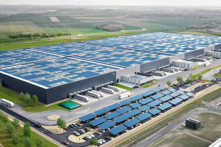 61 000 m² de panneaux solaires pour un entrepôt logistique près d