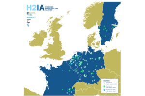 Baptisé H2IA, le réseau européen de stations d’avitaillement hydrogène vient d’être présenté à Solutrans. ©HYmpulsion